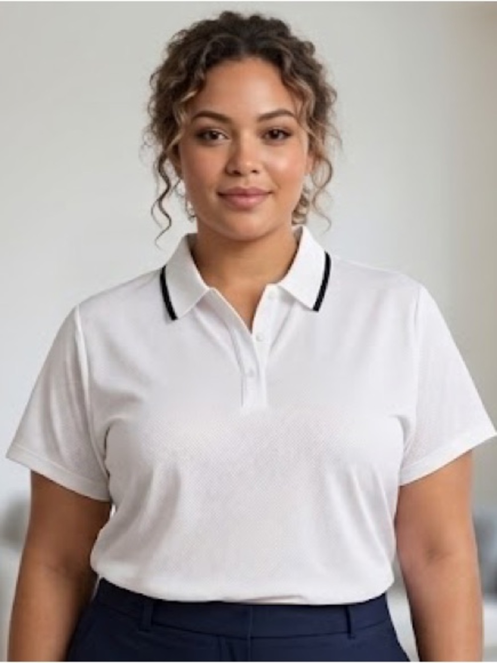 All In Motion White Polo Shirt Athletic Activewear 2X Plus Size NWT